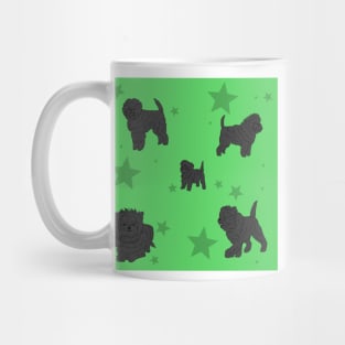 Affenpinscher Pattern Green Mug